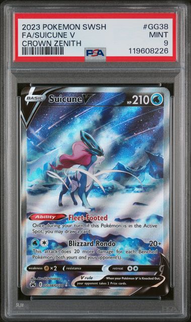 2023 POKEMON SWORD AND SHIELD CROWN ZENITH #GG38 FA/SUICUNE V CROWN ZENITH