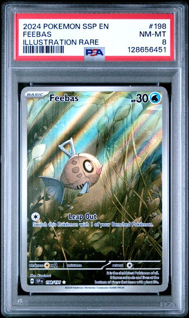 2024 POKEMON SSP EN-SURGING SPARKS #198 FEEBAS ILLUSTRATION RARE