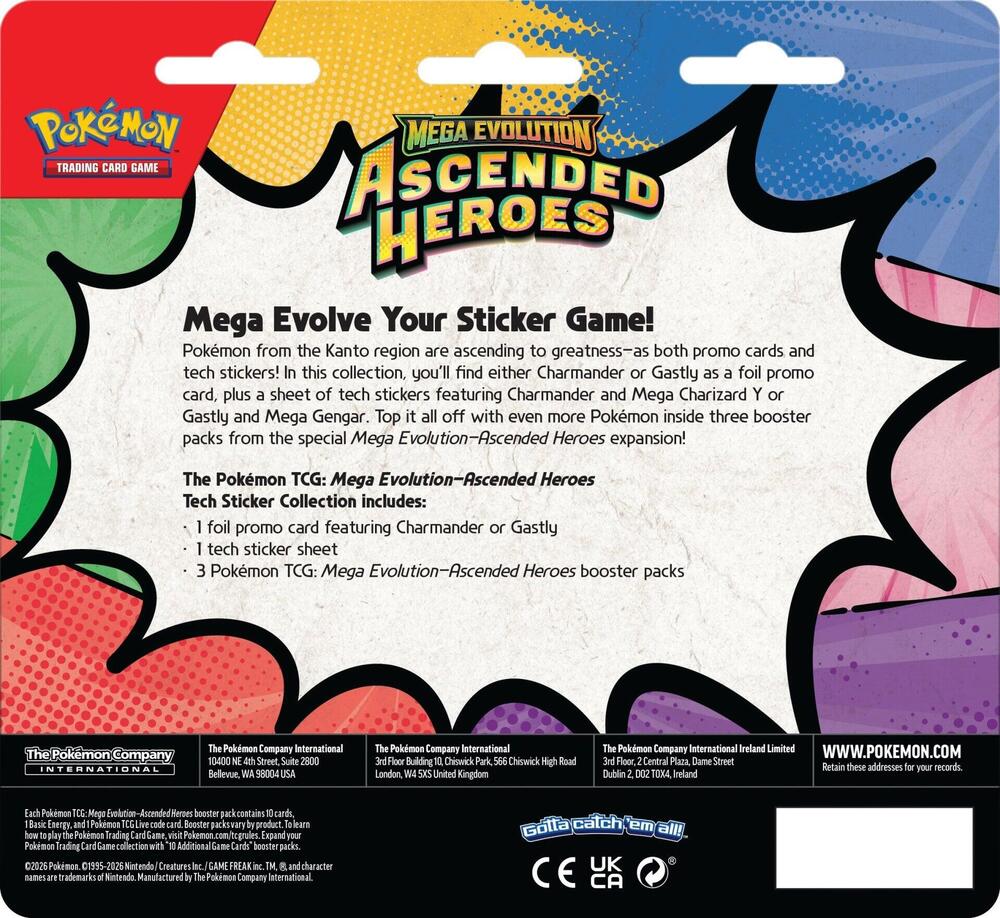 Mega Evolution: Ascended Heroes Tech Sticker Collection (Gastly)