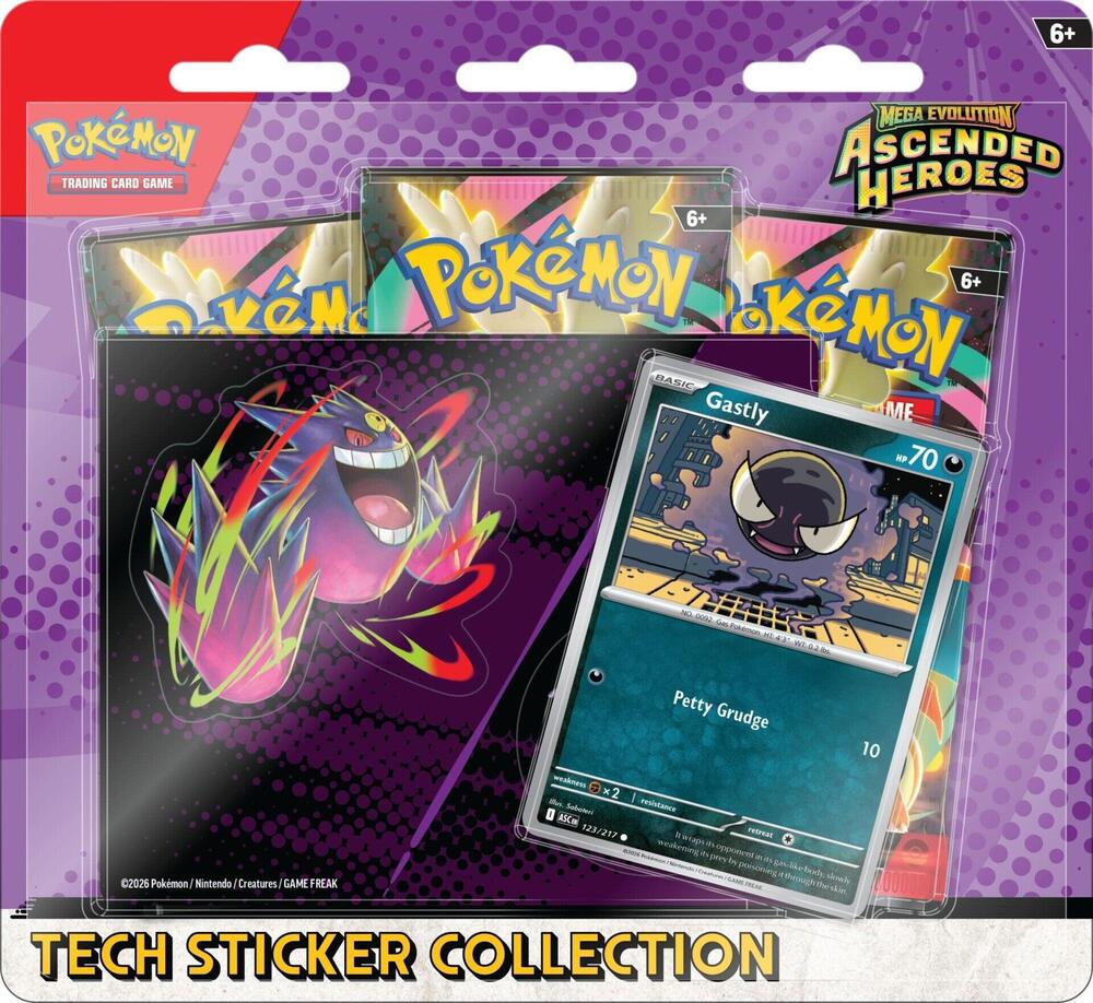 Mega Evolution: Ascended Heroes Tech Sticker Collection (Gastly)
