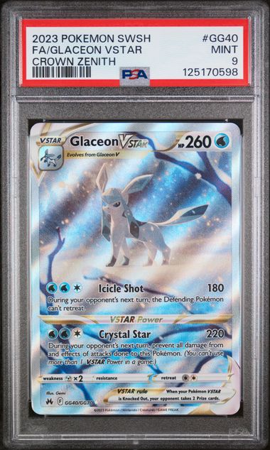 2023 POKEMON SWORD AND SHIELD CROWN ZENITH #GG40 FA/GLACEON VSTAR CROWN ZENITH