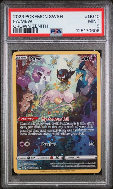 2023 POKEMON SWORD AND SHIELD CROWN ZENITH #GG10 FA/MEW CROWN ZENITH