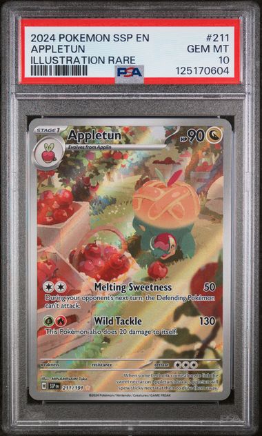 2024 POKEMON SSP EN-SURGING SPARKS #211 APPLETUN ILLUSTRATION RARE
