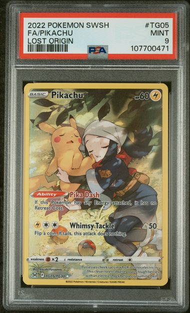 2022 POKEMON SWORD & SHIELD LOST ORIGIN #TG05 FA/PIKACHU LOST ORIGIN