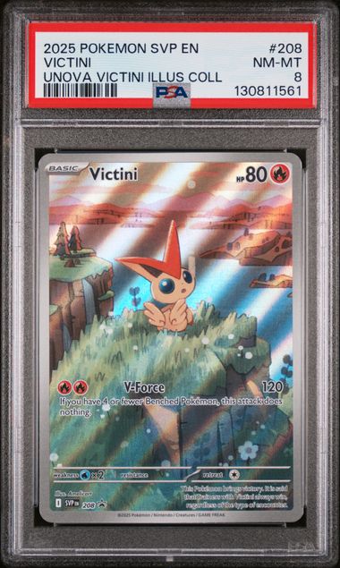 2025 POKEMON SVP EN-SV BLACK STAR PROMO #208 VICTINI UNOVA VICTINI ILLUS COLL
