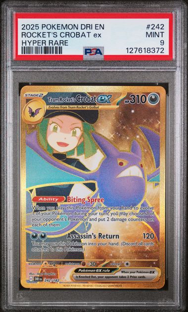 2025 POKEMON DRI EN-DESTINED RIVALS #242 ROCKET'S CROBAT ex HYPER RARE